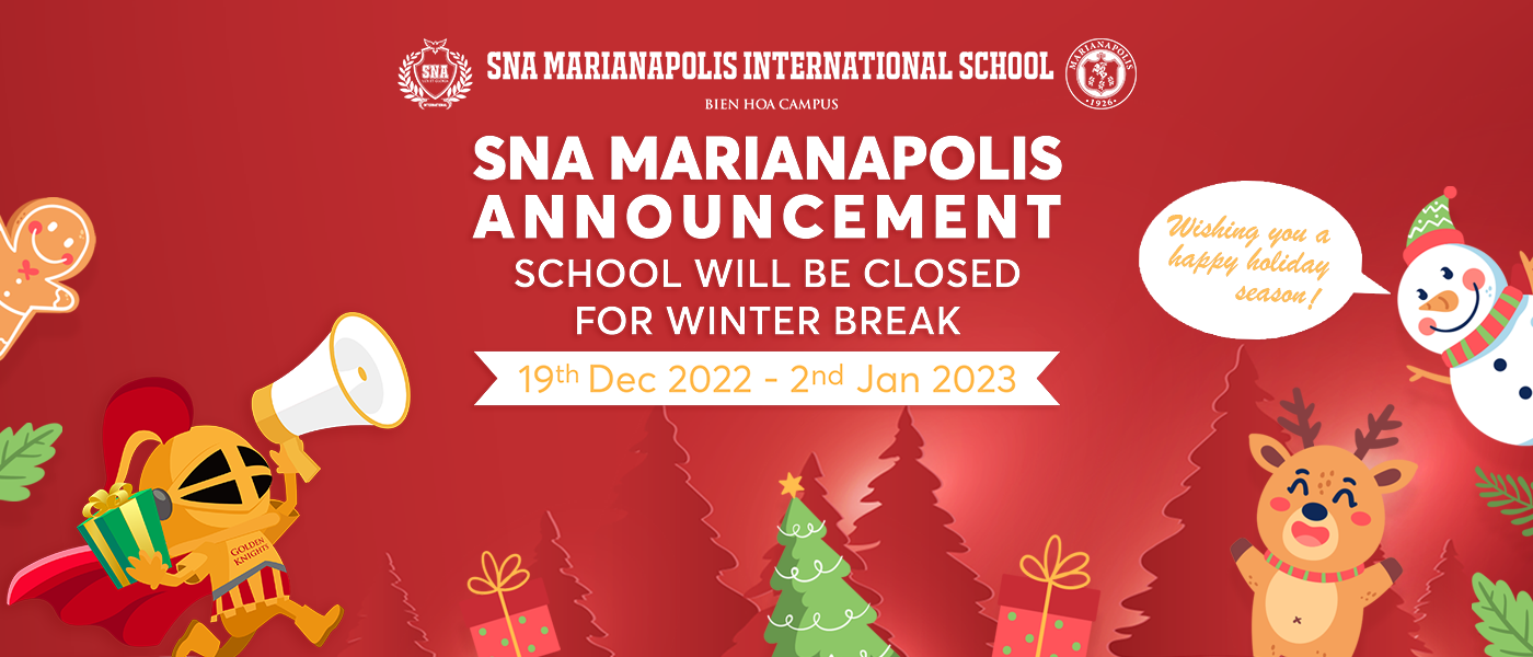 SCHOOL ANNOUNCEMENT ON WINTER BREAK & NEW YEAR HOLIDAYS 